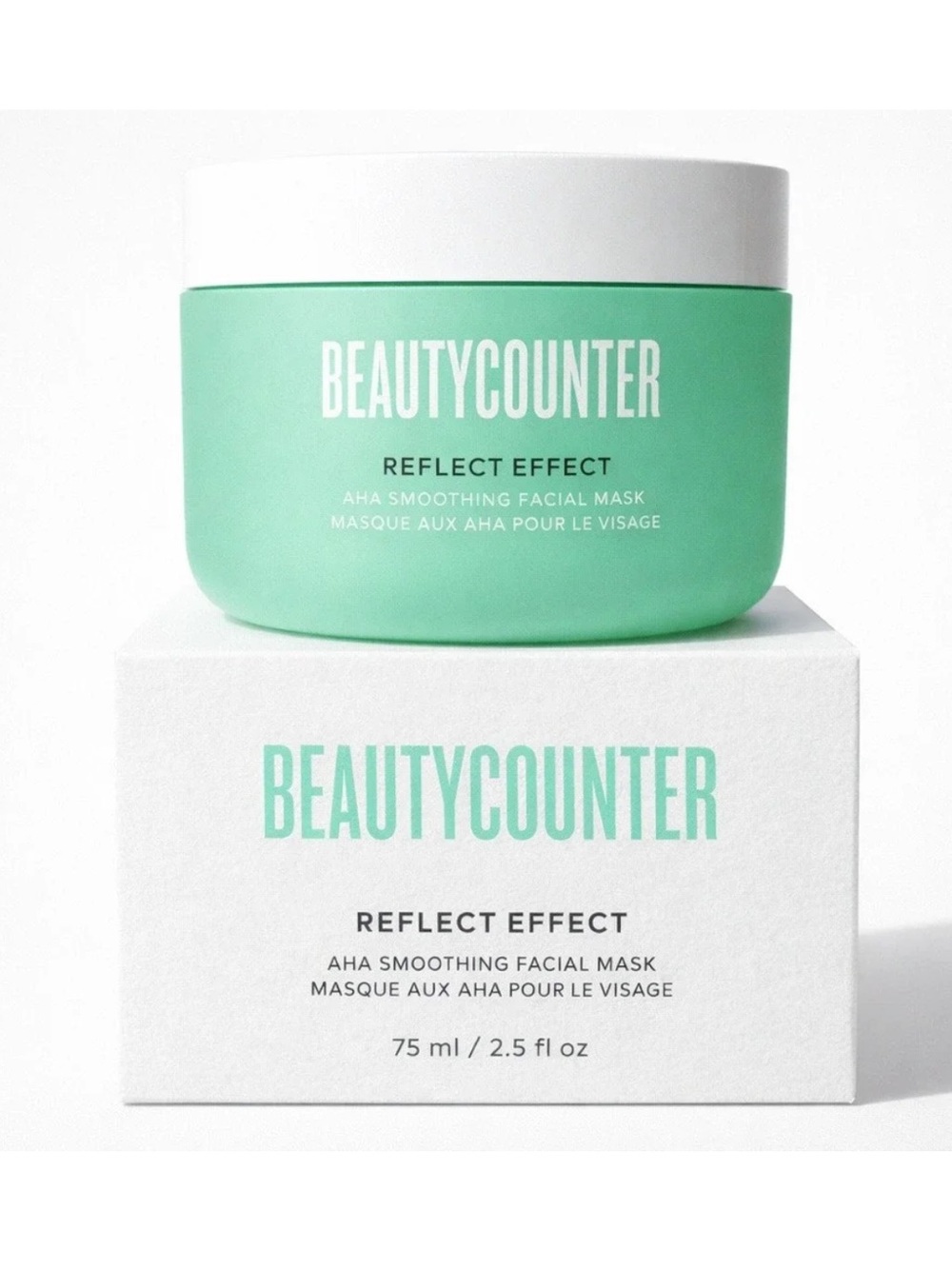 beautycounter Reflect Effect Facial Mask - Mint Green & White